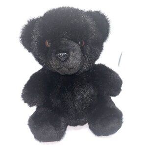 Logo Bear Plush Black North American stuffed animal Soft n Cuddly 1987 Vintage